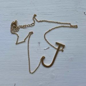 Anthropologie Block Letter Monogram Necklace